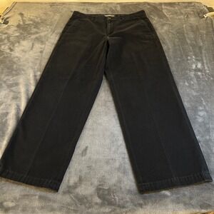 Eddie Bauer Relaxed Fit Wrinkle Resistant Black Chino Pants Mens Size 33x29.5"